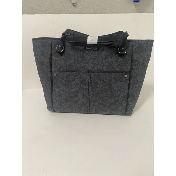 NEW Sakroots Vegan Artist Circle black and grey Handbag