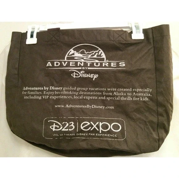 Disney D23 Expo tote bag Gift‎ First ever 2009 NEW Adventures by Disney Brown