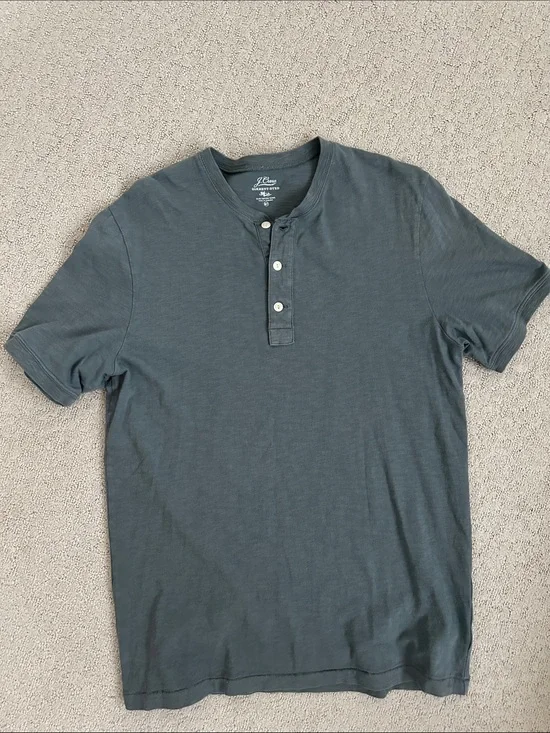 J. Crew Men’s Slate Blue Short-Sleeve Henley