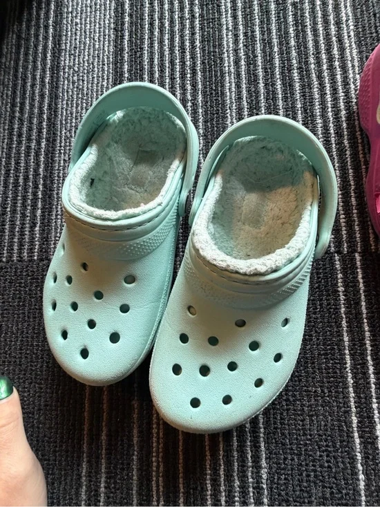 CROCS Kids Lined Clog in Mint