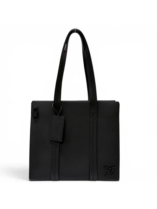 Louis Vuitton LV Aerogram Takeoff Leather Tote Black