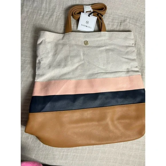 Mark & Hall Pink Tote Bag Purse NEW 15x14‎