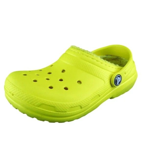 Crocs Youth Girls Slippers Shoes Size 13 Medium‎ Yellow Synthetic Slip On