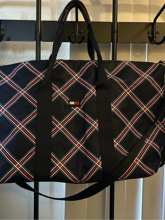 Tommy Hilfiger Weekender with Red and White Plaid