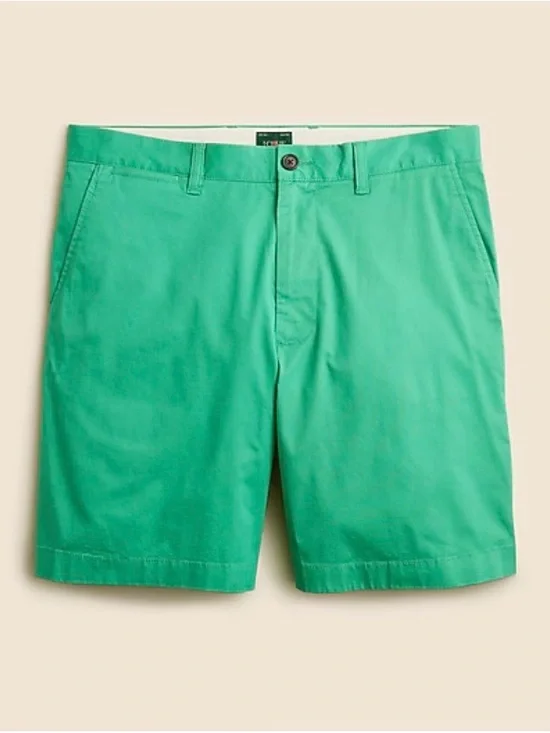 J. Crew 9” Portsider Villa Green Flat Front Chino Shorts