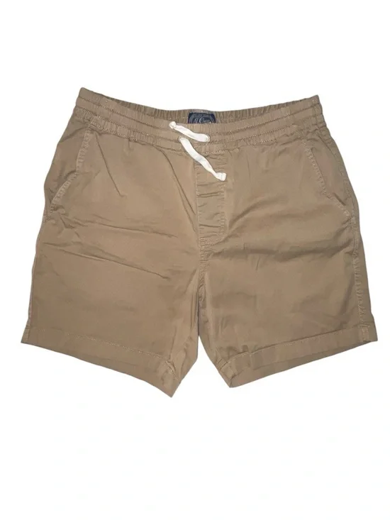 J. Crew Tan Khaki Shorts Drawstring waist Pockets Size Small