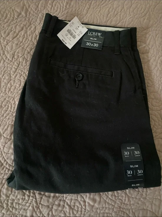 J. Crew Slim Chino Pants in Black (30x30)