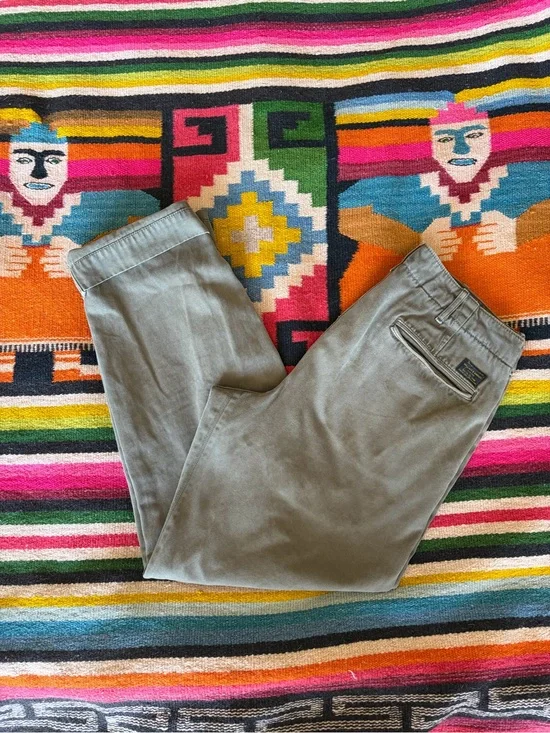 J. Crew Wallace and Barnes Selvedge Olive Green Officer Chinos
