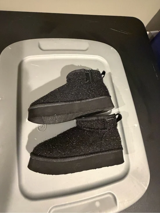 Bear paw kids sparkle, black mini boot