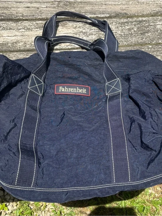 Christian Dior Fahrenheit Navy Blue Durable Nylon Duffel Bag - Vintage
