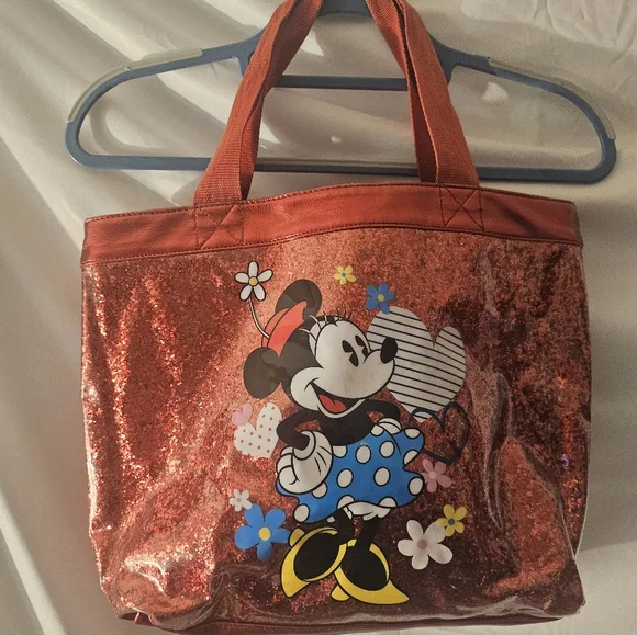 Red‎ Glitter Minnie Mouse Tote Bag