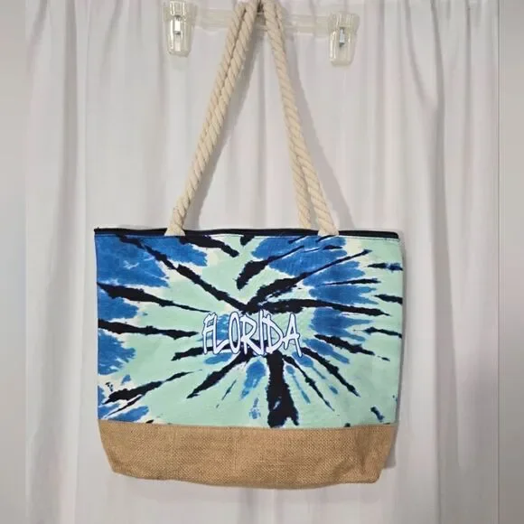 Aqualux Florida tie dye beach toe zipper closure NWT