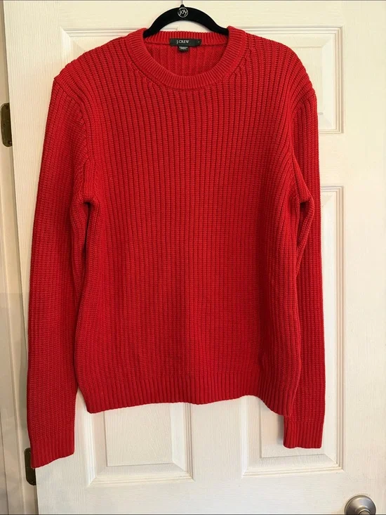 J. Crew Men’s Rust Colored Crew Sweater L