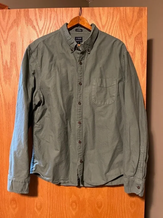 J. Crew Slim Untucked Olive Shirt