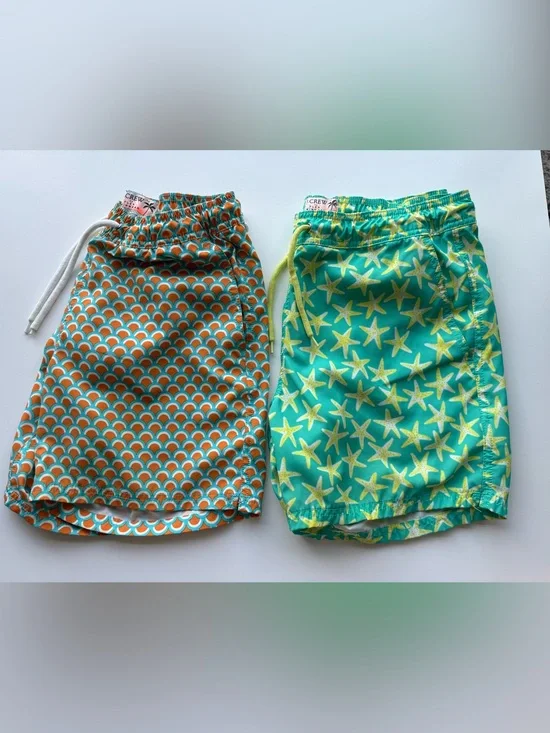 2 Pairs of J Crew Flex Swimwear Mens Size Small