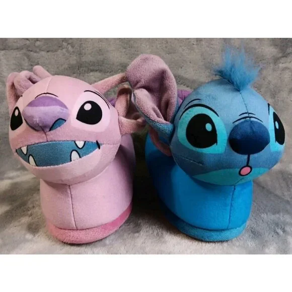 Disney Lilo And Stitch Angel Slippers Size 7-8 Children's‎ Plush