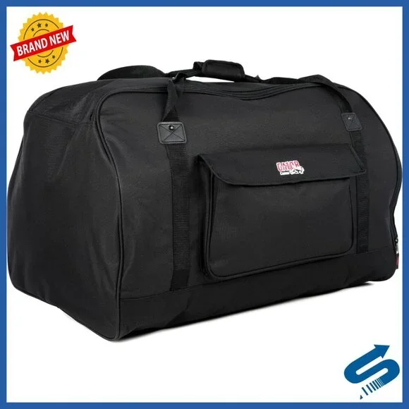 Heavy-Duty Speaker Tote Bag Padded Water-Resistant Polyester Compact Storage