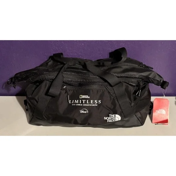 National Geographic North Face Black Apex Duffel Bag Promo Disney New Tags Rare