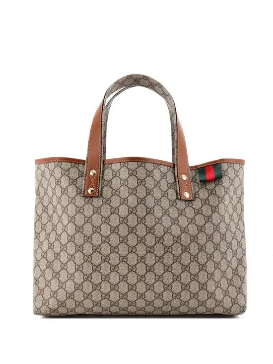 Gucci Web Loop Tote Gg Coated Canvas #322489G11B