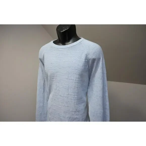 J Crew Crew Neck Sweater Pull Over Marled Blue Long Sleeve‎ Mens Size XL