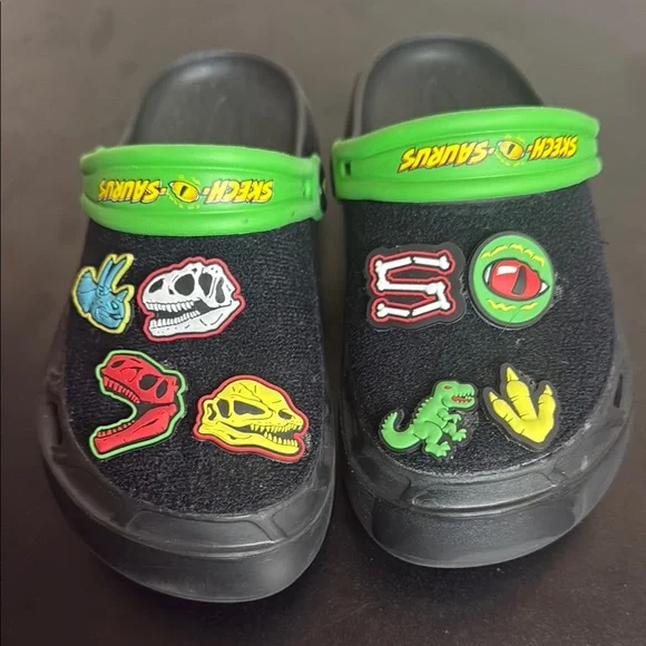 Skechers Skecher O Saurus Clogs Boys Kids size 1 Slip‎ On sandals Dinosaur