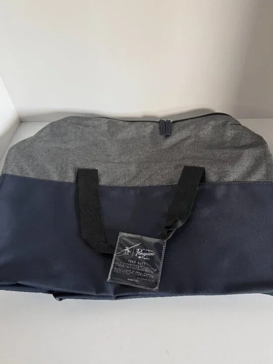 Penguin Weekend Duffle Bag Two Toned -Navy & Gray NWT