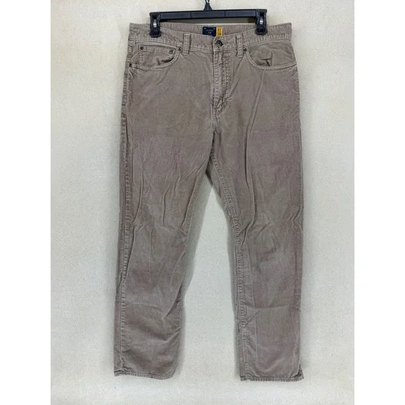 J Crew‎ 770 Corduroy Pants Tan Brown Straight Fit Mens Size 32x30