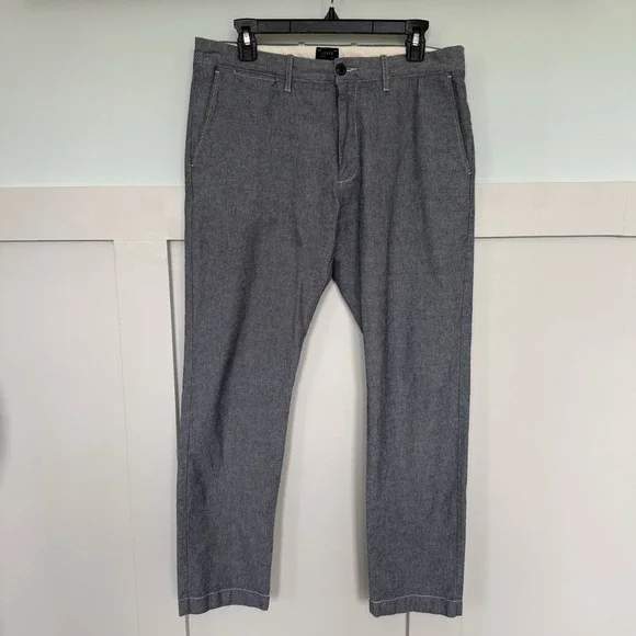 J. CREW 484 Slim-Fit Twill Pant 32x30 (measured‎ 33x29.5) Grey Stretch Career