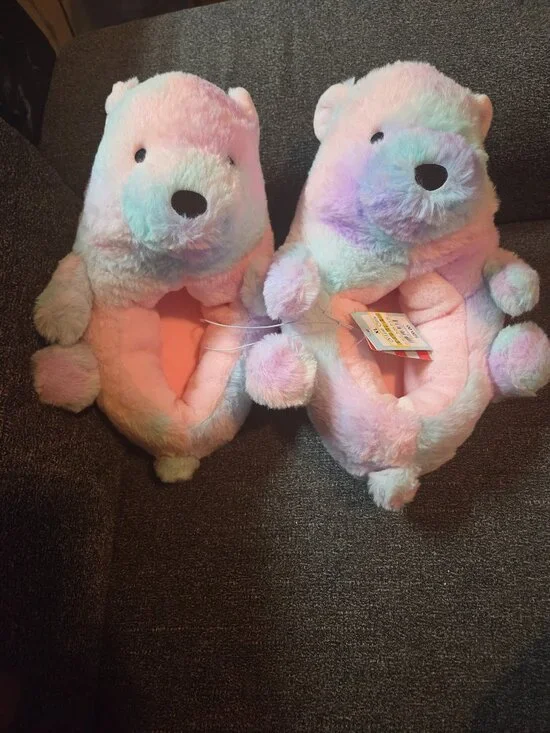 Cat & Jack bear slippers size XL 6/7