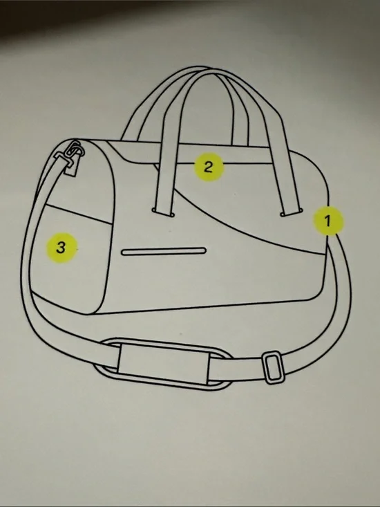 all in motion Black and Yellow Duffel Bag Illustration