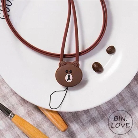 Brown Bear phone Necklace