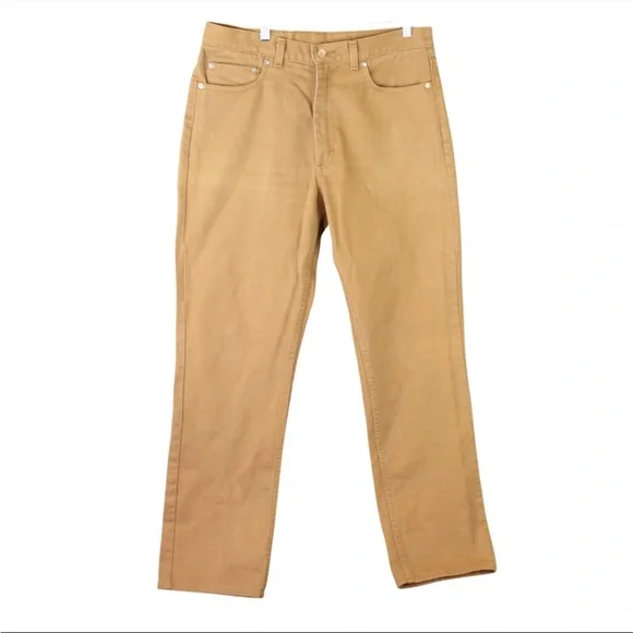 VTG J Crew Jeans Mens 32x 31 Khaki Tan Oarsman Pants For The Long Pull USA Made