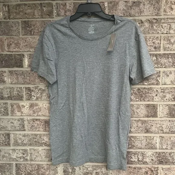 J.CREW Men's Heather Grey Crew Neck Short Sleeve Undershirt T-Shirt Size S NWT