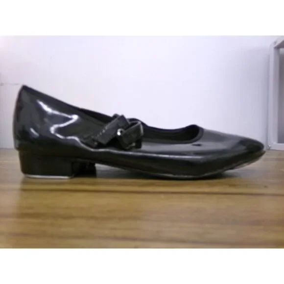 Pre-Owned Dance Tan Tap Shoes ABT Kids 1.5 Mary Jane Patent Leather Loop Strap