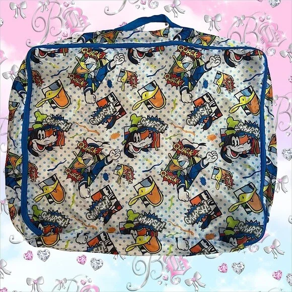 Disney parks Hong Kong bag Donald Duck blue white multicolor lightweight duffle