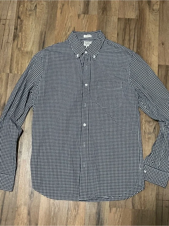 J.Crew Secret Wash Men’s Slim Organic Cotton Button Down, size M
