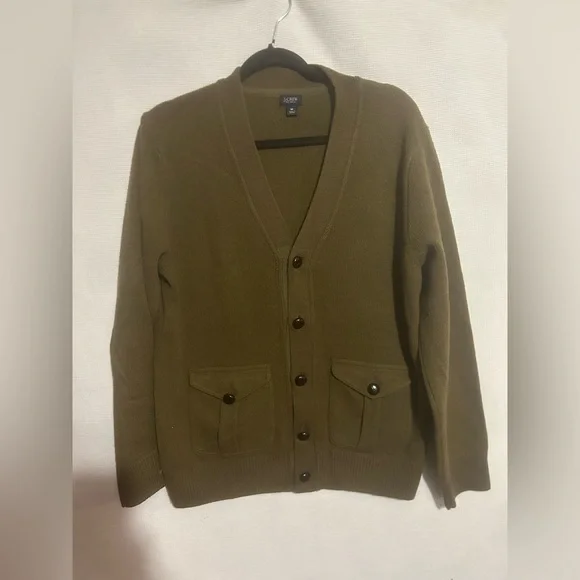 Men’s j.crew 100% lambs wool cardigan sweater