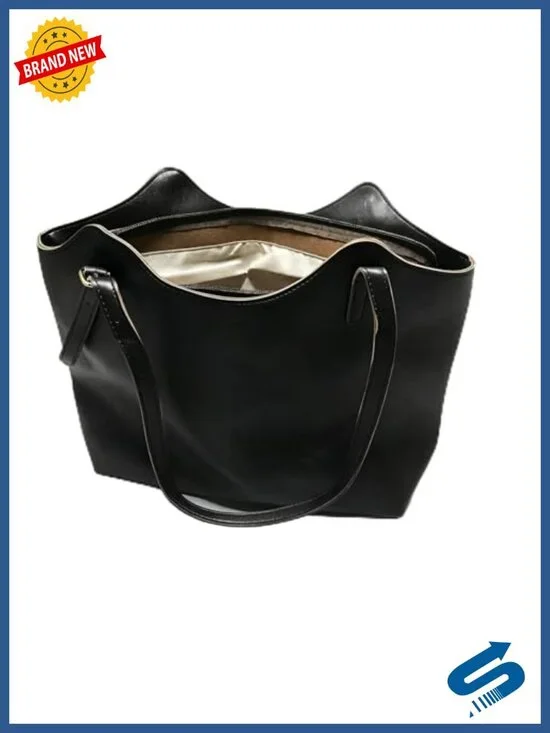 Large Faux Leather Tote Bag for Women Office Commute Laptop Shoulder Handbag