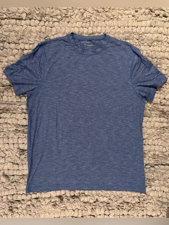 J Crew Performance Crew Neck T-Shirt - Heather Blue
