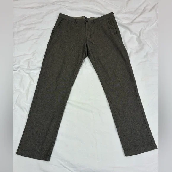 J.Crew Men's‎ W35 L32 The Sutton Slim Fit Wool Look Brushed Cotton Flannel Pants