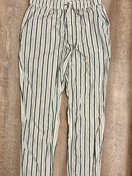 J.Crew Men's White Stripe Drawstring Pants
