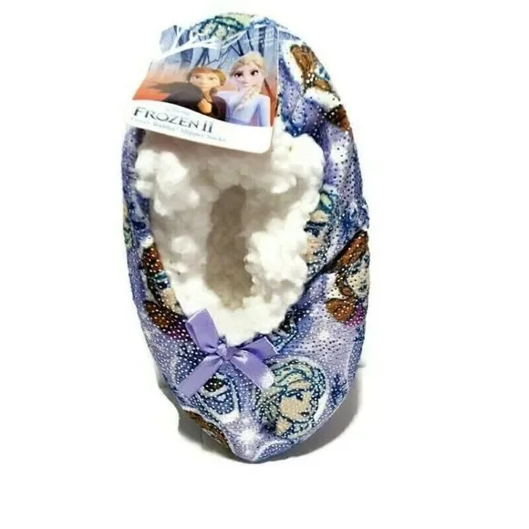 ‎Disney Frozen II Slipper Socks Fuzzy Child S/M