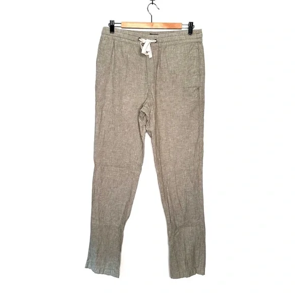 J. Crew | Men’s Green Linen Blend Drawstring Elastic Waist Driggs Pant Size 31