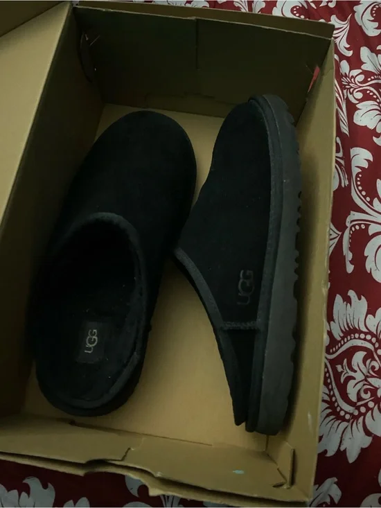 UGG  Black Suede Slip-On Loafers