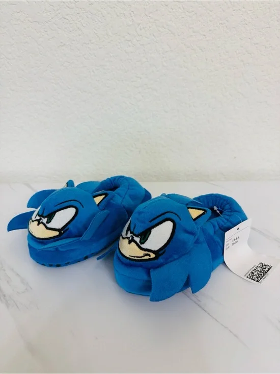H&M • Sonic the Hedgehog Plush Slippers in True Blue