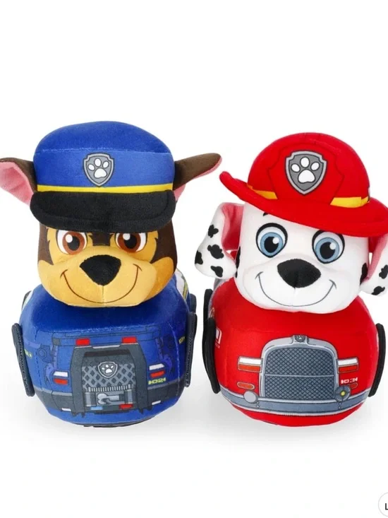 NWT Paw Patrol Chase (Blue) & Marshall (Red) Toddler Slippers Size 11-12