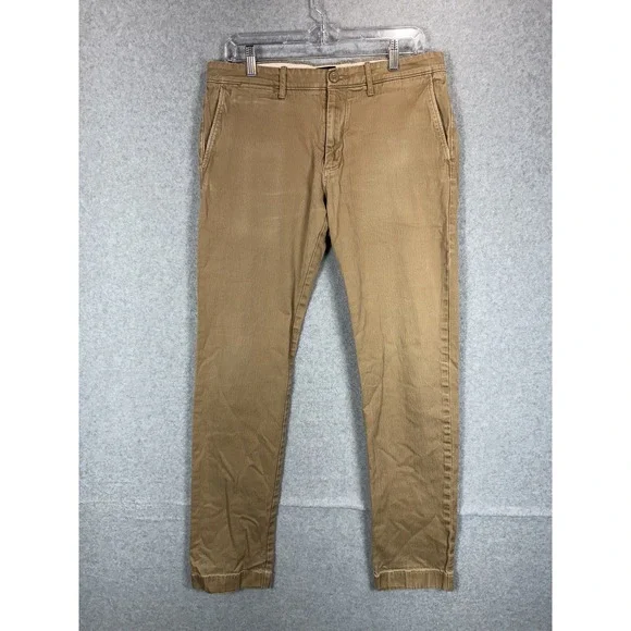 J Crew Pants‎ Mens 32x32 Khaki Tan 484 Slim Stretch Chino Casual Classic Style