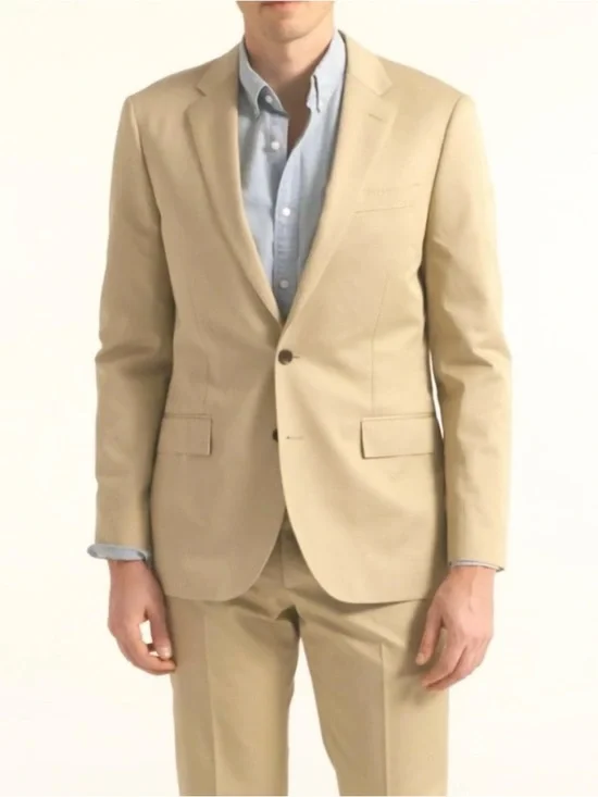 J. CREW Ludlow Slim-fit suit jacket in Italian chino Light Khaki 40 R NWD AT050