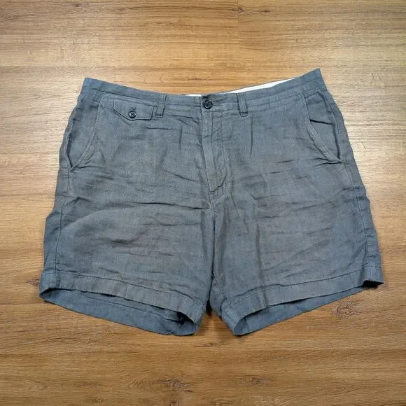 J. Crew Oarsman Linen Shorts Mens 36 x 7