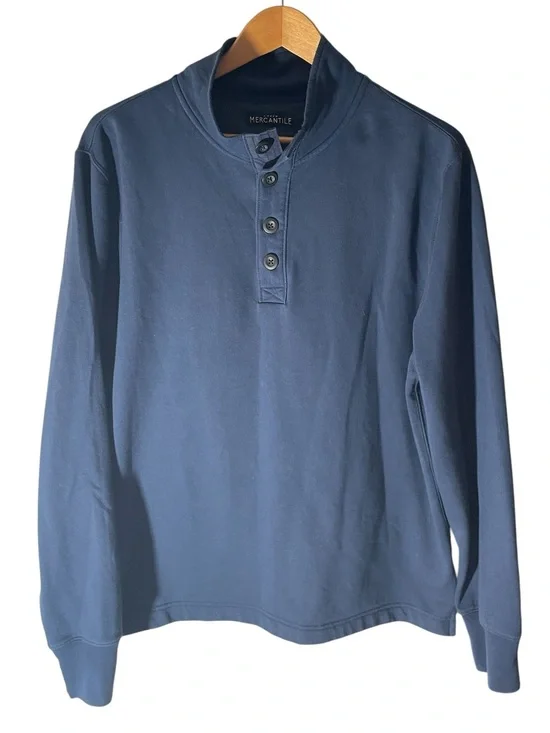 A7- J. Crew Navy Blue Long-Sleeve Henley
